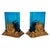 Metal Antique American Art Deco Brass Glass Vases Ship Bookends Bradley & Hubbard 1925 For Sale - Image 7 of 13