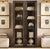 Early 21st Century Rh Machinto Glass Cabinet in Brown Oak With Burnished Brass — Like New For Sale - Image 5 of 7
