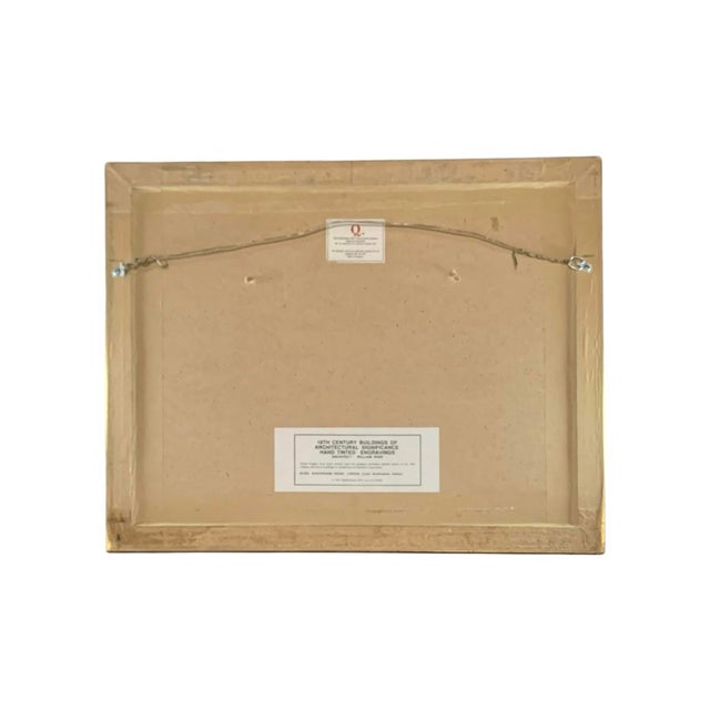 Late 20th Century Buckingham Palace Engraving Vintage Classic British Architecture Print Art Decor Reproduction For Sale In Tulsa - Image 6 of 6