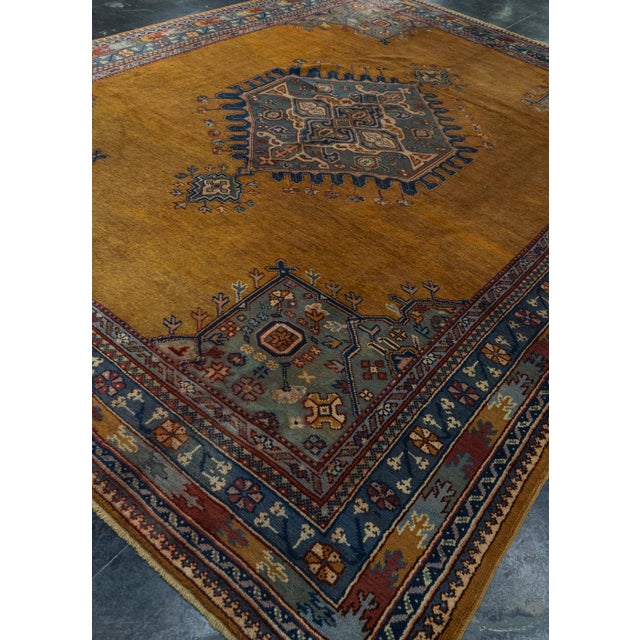 Brown Turkish Oushak Antique Rug 9'11" x 12'9" #20514 For Sale - Image 8 of 8