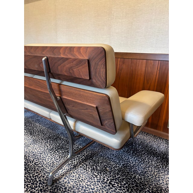Tan Eames Three Seat Sofa For Sale - Image 8 of 12