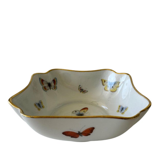 White Limoges Butterfly Bowl For Sale - Image 8 of 10