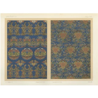 Japanese Chrysanthemum and Cloud Patterns, 1880s, Paper For Sale