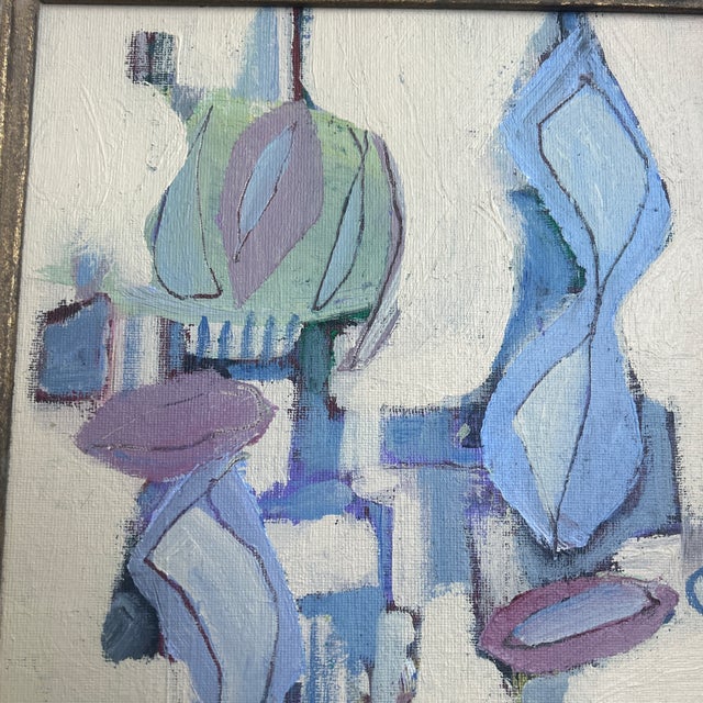 Contemporary original abstract painting by Stephen Heigh. Signed and framed. frame is heavily distressed. Painting...