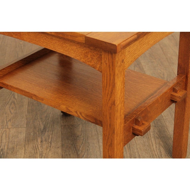 1990s Stickley Mission Collection Oak Butterfly Top End Table Chairish