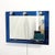 Italian Bathroom Mirror with Blue Ground Glass Shelf and Chromed Steel Diffusers, 1970s For Sale - Image 11 of 14