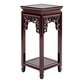 Vintage Ming Dynasty Short Pedestal or Plant Stand For Sale