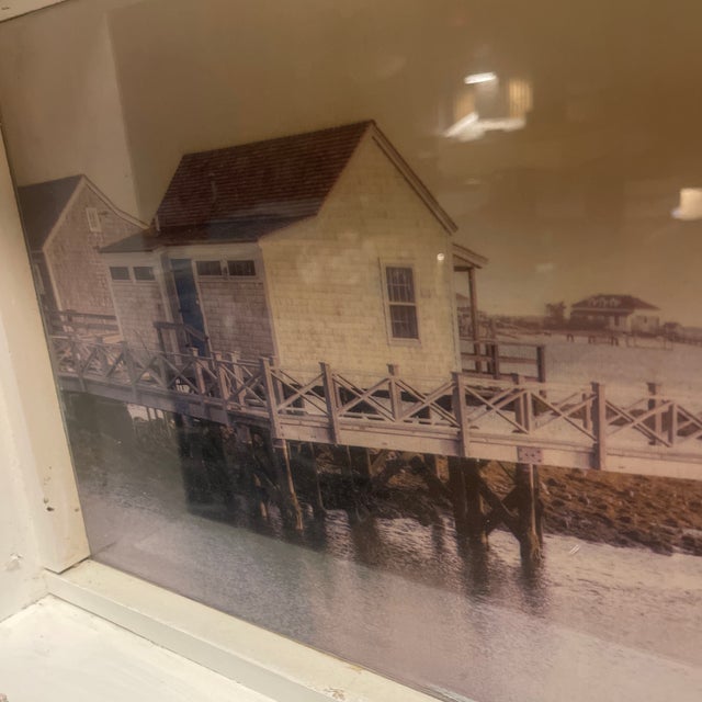 Oversized Nantucket Brant Point Lighthouse Architectural Shadow Box Photograph in Handcrafted Wood Frame For Sale - Image 4 of 12