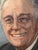 President Franklin D. Roosevelt Portrait Painting Circa 1940's Mid Century Framed For Sale - Image 12 of 18