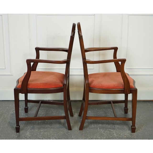 Set of Victorian Hepplewhite Carver Hallway Side Chairs For Sale - Image 4 of 18