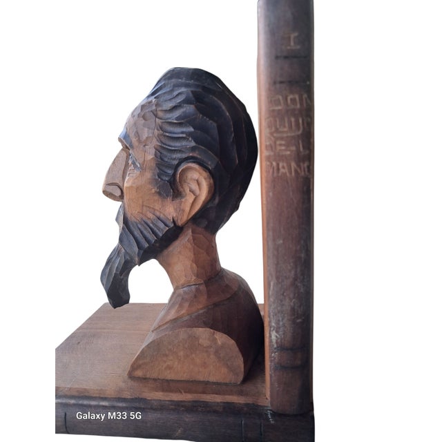 Don Quixote, wooden bookend. Hand carved Bohemian Chic, Don Quixote, Spanish wooden bookend. This beautiful hand carved...