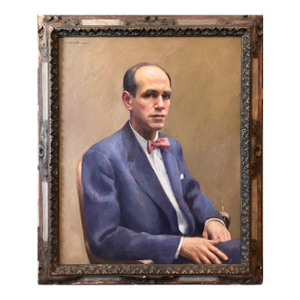 Itshak HoltzItzhak Holtz (Judaica Master) Oil Painting Portrait John Sloan Ashcan Artist WPA, c.1940s