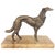 19th Century French Silver Patinated Bronze Greyhound For Sale