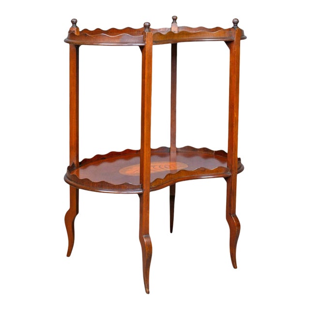 1910s Edwardian Two-Tier Tea Table For Sale