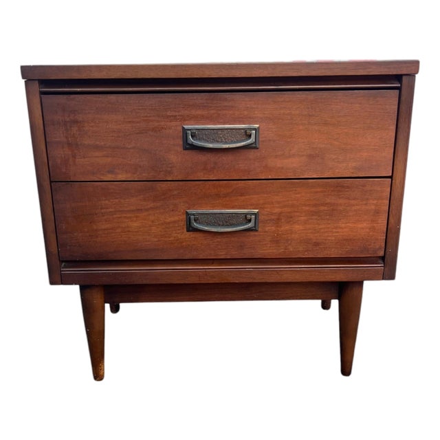MCM 2 Drawer Nightstand or End Table For Sale