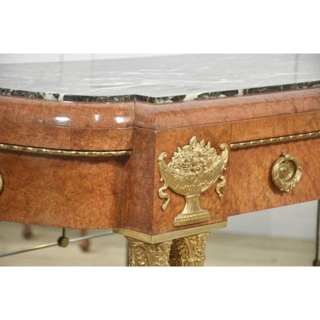 Louis XV Marble Topped Console Table, 1890s For Sale - Image 4 of 14