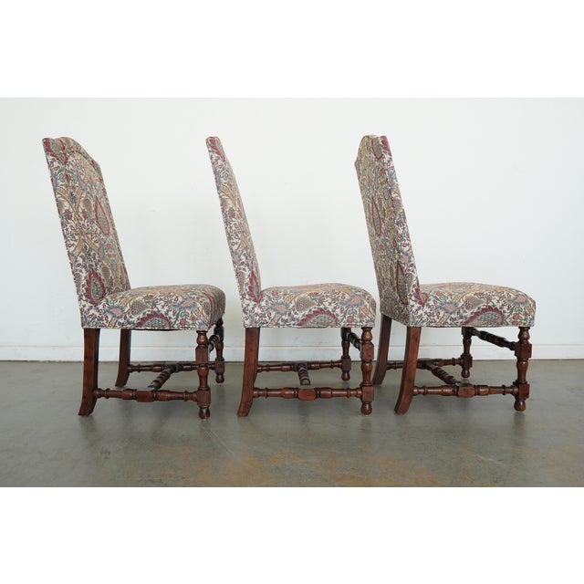 Brown Vintage Henredon Jacobean Dining Chairs (Set of 6) For Sale - Image 8 of 18