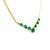 A chic and stylish necklace featuring 7 cabochon emeralds. The 7 emeralds weigh a total of 17.42 carats and have an...