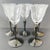 Vintage set of five Kristalunie Maastricht Campanula liqueur glasses with black iridescent base from the 1930s, designed...