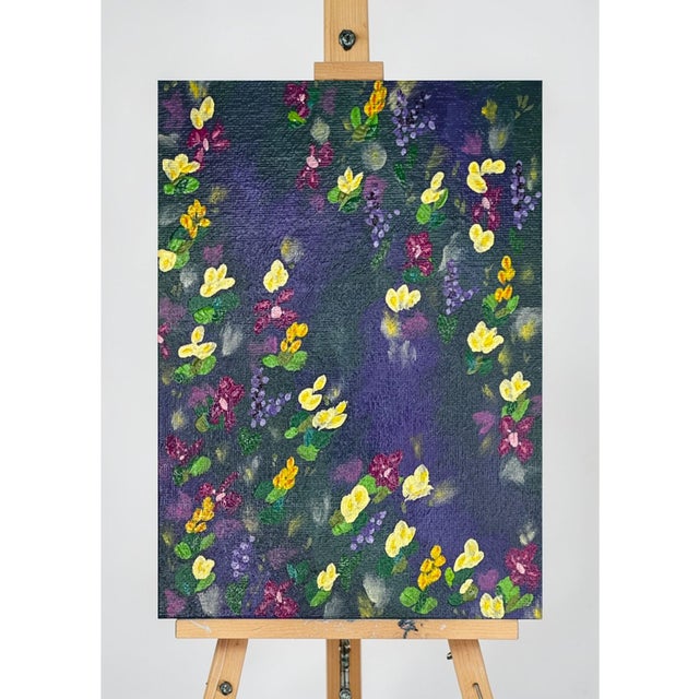 Add a vibrant, nature-inspired touch to your space with this original, artist-signed floral acrylic painting. Its compact...