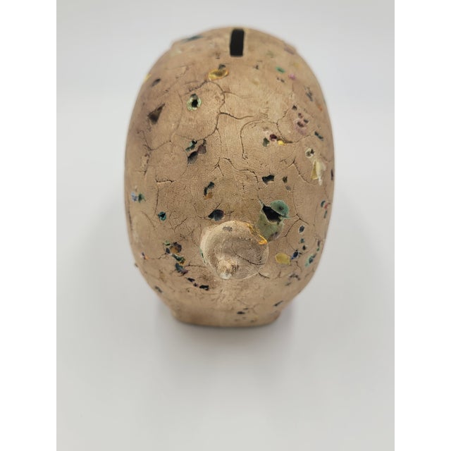 1960s Mid-Century 1963 Studio Pottery Piggy Bank – Signed Elna B. For Sale - Image 5 of 12