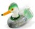 1980s 1980s Large Art Glass Duck Sculpture Green Gray Black Attributed to Murano Formia For Sale - Image 5 of 14