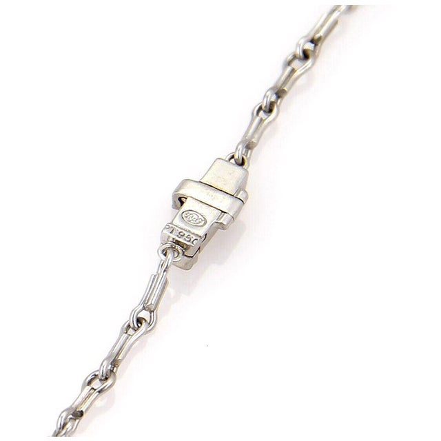 Platinum & Diamond Triple Charm Double Chain Link Bracelet For Sale - Image 4 of 6