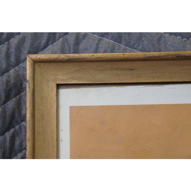 Wood T. Karcik Farm Country Haystack Landscape Watercolor Painting 20", Framed For Sale - Image 7 of 9