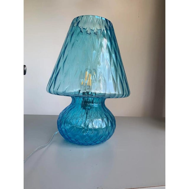 Blue Glass Lamp by Simoeng For Sale - Image 7 of 10