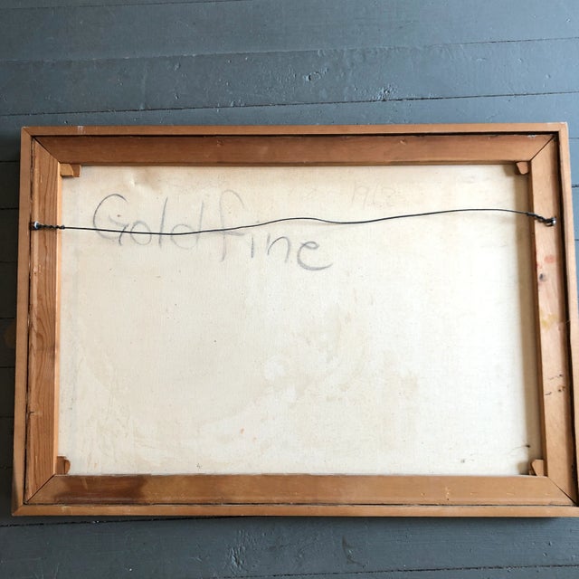 1960s Original Vintage 1960’s Abstract Painting Framed For Sale - Image 5 of 6