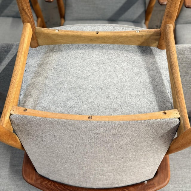 Set of 6 Danish 1960s Dining Chairs Teak & Oak Hans Olsen for n.a. Jørgensens Møbelfabrik For Sale - Image 12 of 12