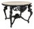 19th Century Italian Coffee Table in Black Wood and Marble For Sale