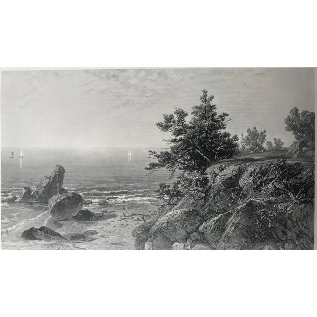 American Original Antique Engraving the Coast of Beverly Massachusetts Published 1874 For Sale - Image 3 of 6