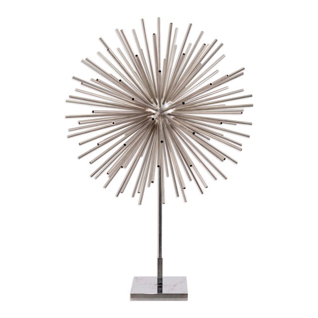 Modern Curtis Jere Sputnik (41.5") 1972 Rare Three Pom Atomic Floor Sculpture Modern For Sale - Image 3 of 7