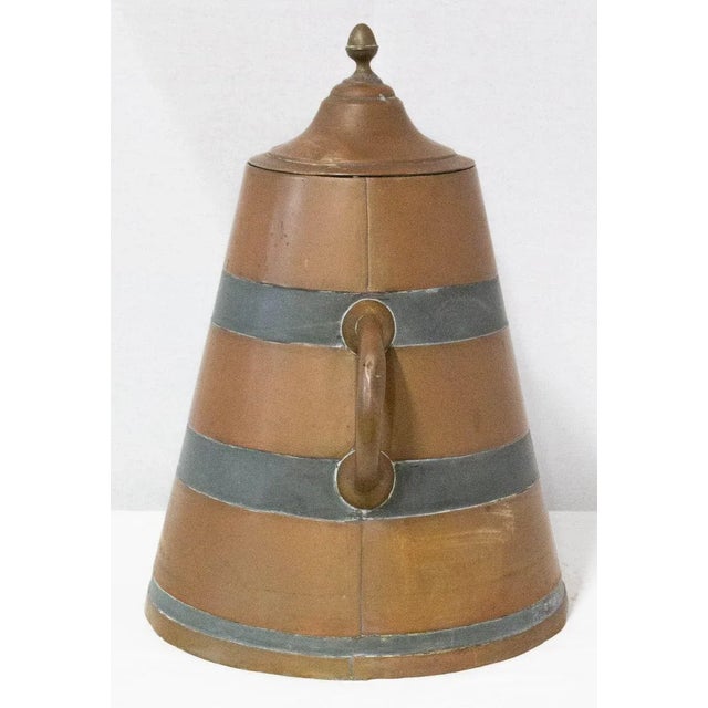 French Basque Decorative Zinc & Copper Water Holder / Herrade, 19th Century For Sale - Image 4 of 10