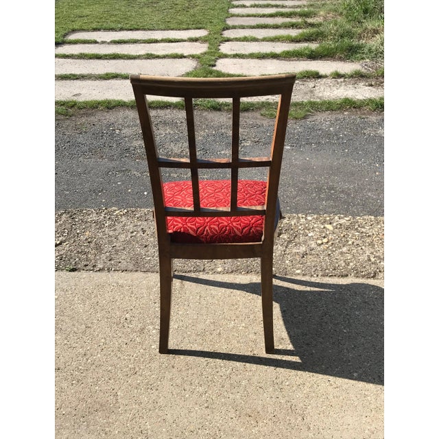 Set of Art Deco Velvet Dining Chairs, 1930s, in Good conditions. Designed 1920 to 1949