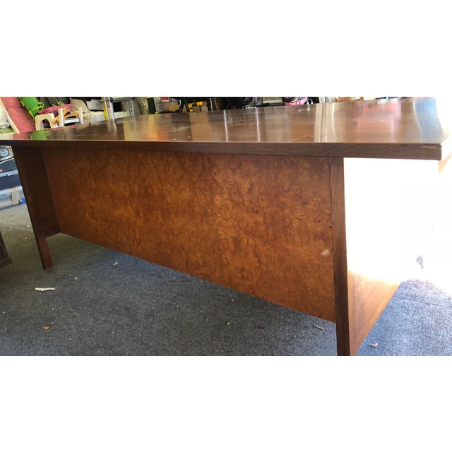 Brown 1960s Mid-Century Modern Edward Wormley for Dunbar Executive Desk For Sale - Image 8 of 13