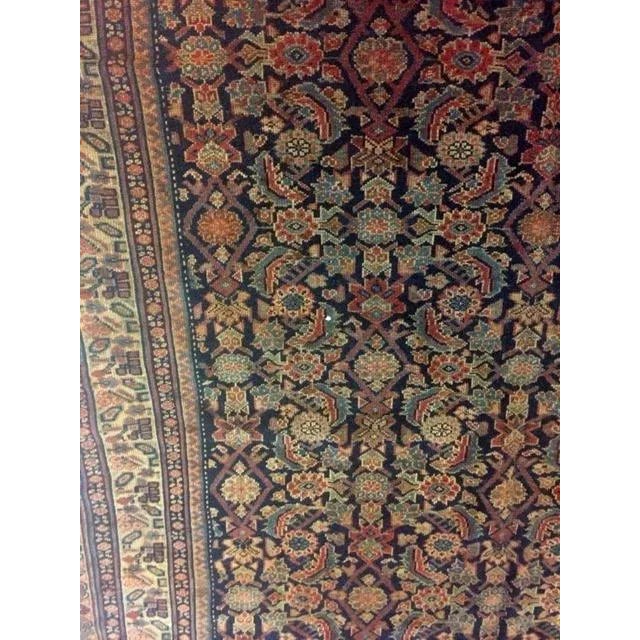 Navy Blue 1900's Antique N.West Persian Palace Rug, 6'3" X 23'10" For Sale - Image 8 of 12