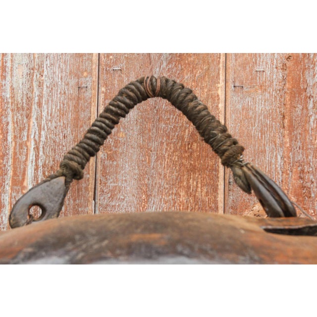 Boho Chic Antique African Tribal Ox Bell For Sale - Image 3 of 7