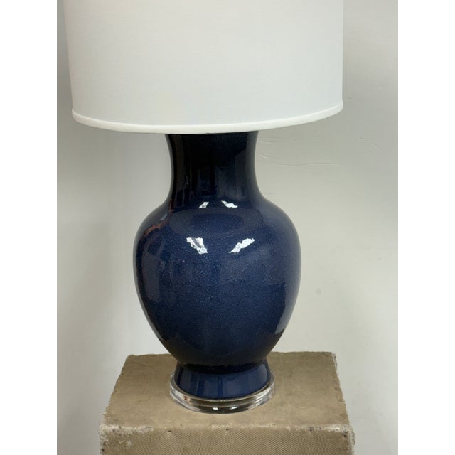 Blue Barbara Cosgrove Cobalt Lapis Table Lamp For Sale - Image 8 of 12