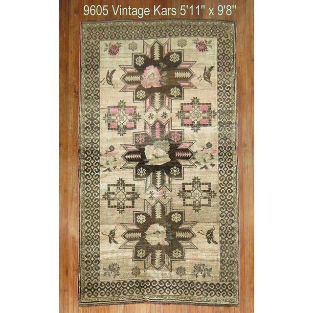 Gray Vintage Turkish Room Size Rug - 5'11" x 9'8" For Sale - Image 8 of 8