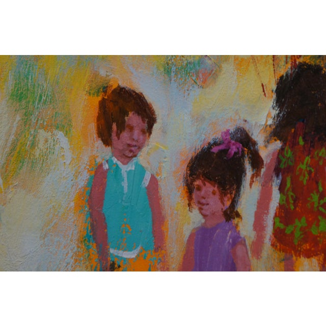 Bardolli Impressionist Childrens Carnival Merry Go Round Oil Painting For Sale - Image 6 of 12