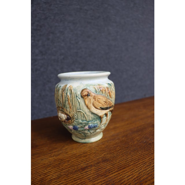 Weller Glendale Bird Motif Art Pottery Vase For Sale In Philadelphia - Image 6 of 14