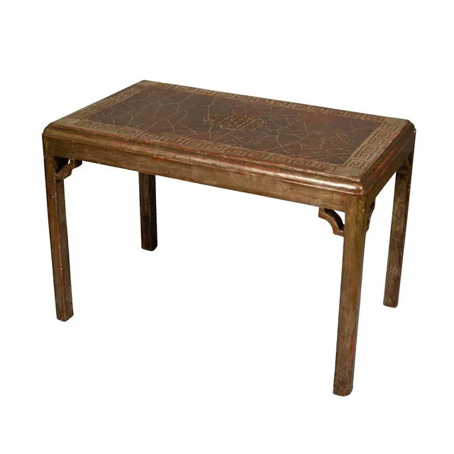 Silvered Wood Table Attributed to Max Kuehne For Sale - Image 4 of 12