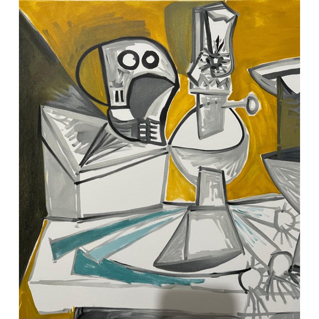 Gray Pablo Picasso Estate Hand Signed Lithograph Abstract Cubist Composition, 1982 For Sale - Image 8 of 9