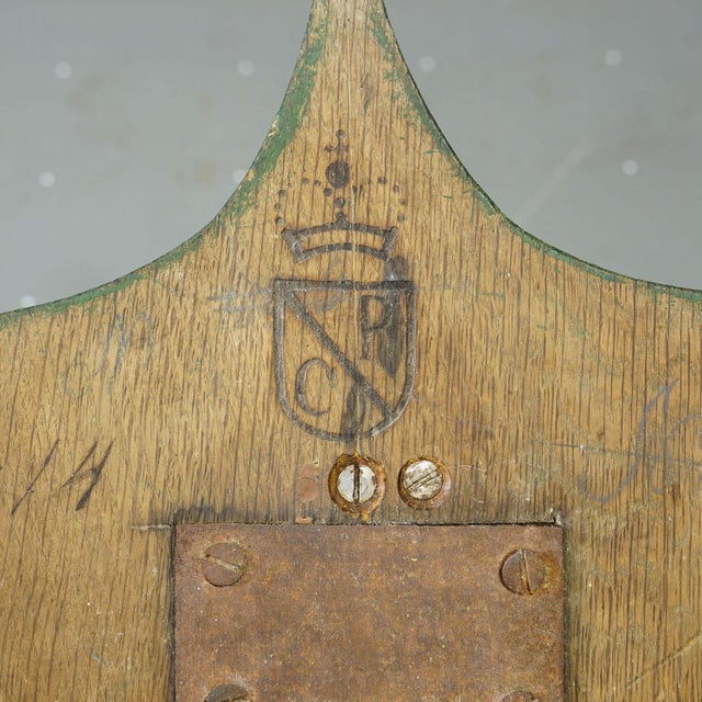 Wood Antique Black Forest Chamois Trophy on Green Plaque - Salem Germany 1900 For Sale - Image 7 of 7