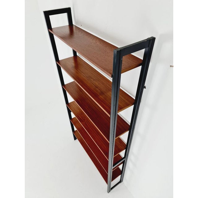 Vintage Teak Library Book Shelf-System by Jussi Peippo for Asko, 1960s For Sale - Image 5 of 12