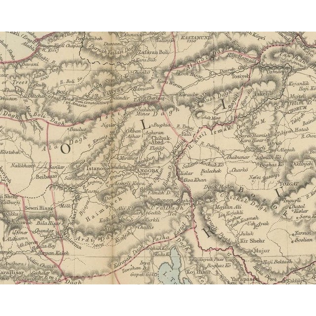 19th Century Antique Map of Asia Minor and Cyprus by William Henry F. Plate, 1858 For Sale - Image 5 of 9