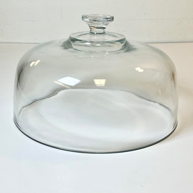 Early 20th Century Early 20th Century French Chippendale Hollywood Regency Heavy Glass Cloche. For Sale - Image 5 of 8