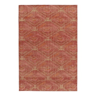 Rug & Kilim’s Oversized Distressed Ave Rug in Dark Red, 12x16 For Sale